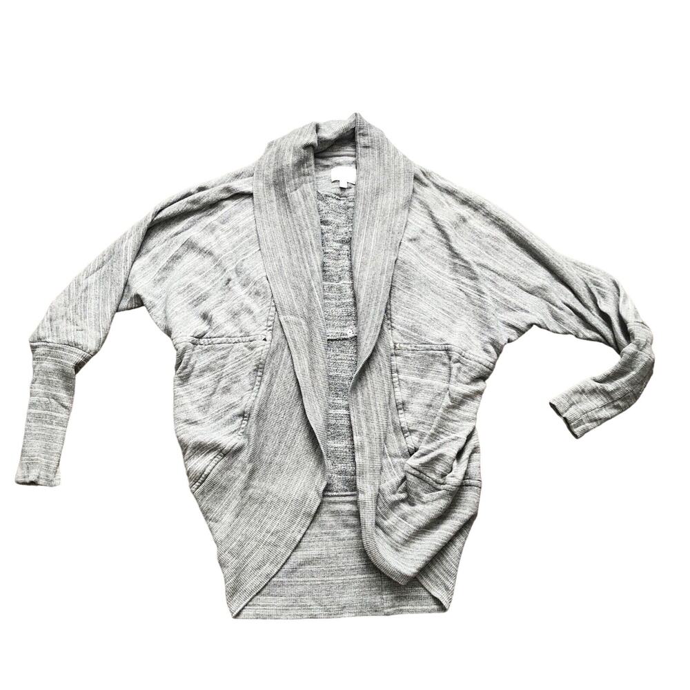 Wilfred Aritzia Womens Size Small Marled Gray Studded Open Cardigan Sweater